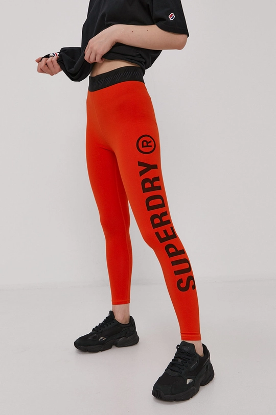 Superdry Legginsy pomarańczowy