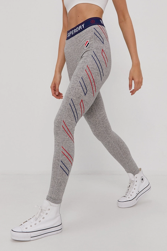 szary Superdry Legginsy Damski