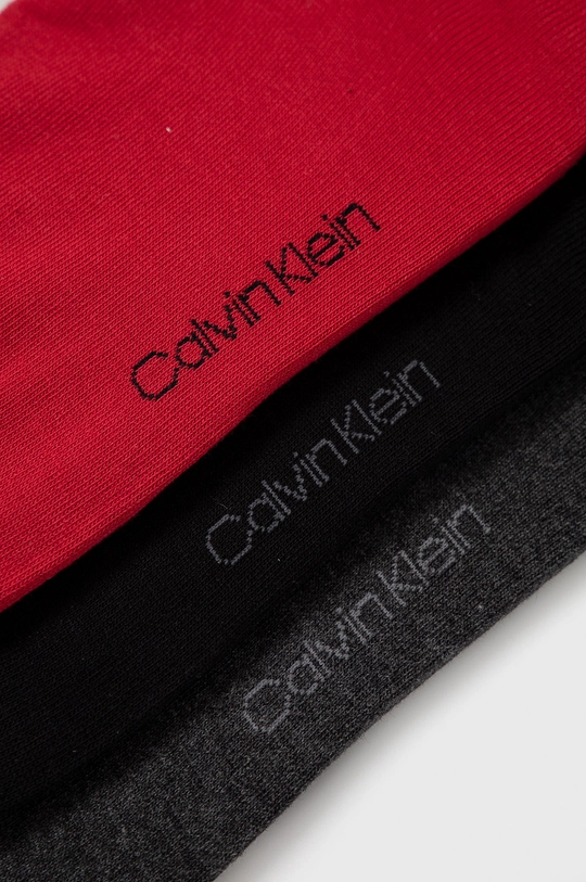 Calvin Klein - Skarpetki (3-pack) czerwony