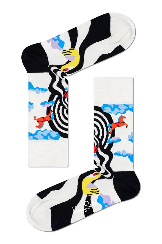 Happy Socks - Skarpety Circus Sock biały