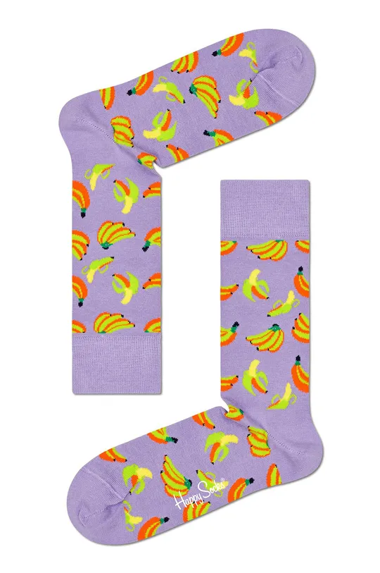 fioletowy Happy Socks - Skarpety Banana Męski