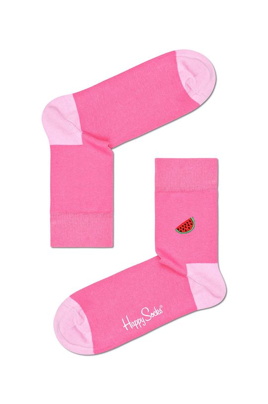 розов Happy Socks - Чорапи Embroidery Watermelon Half Чоловічий