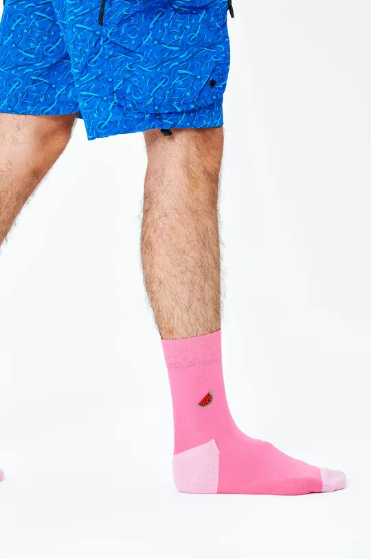 Happy Socks - Ponožky Embroidery Watermelon Half ružová