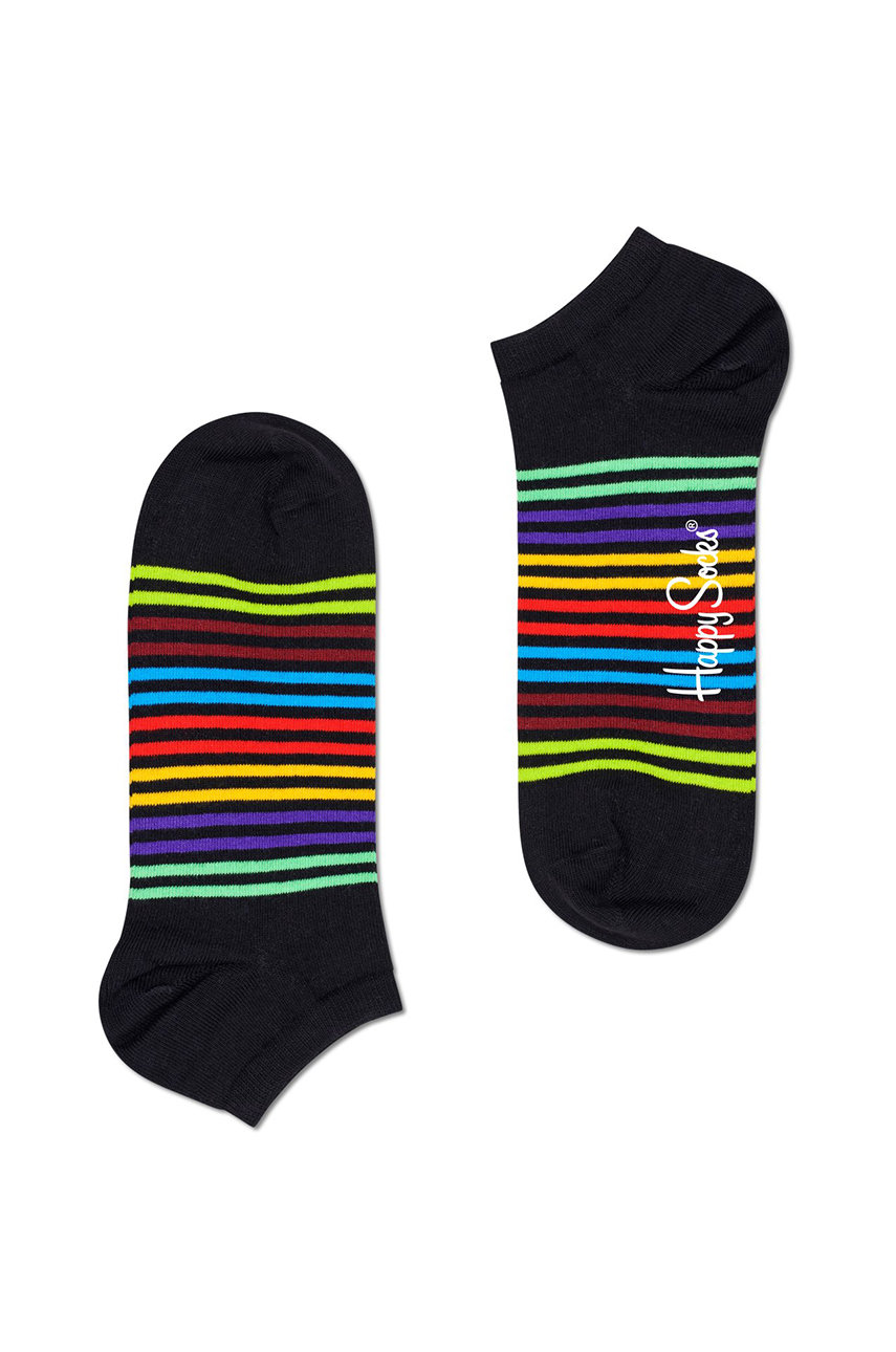 Happy Socks - Ponožky Half Stripe Low černá