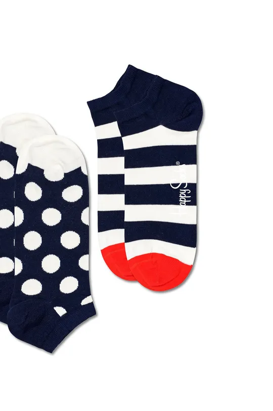 Happy Socks - Zokni Big Dot Stripe (2 pár) fehér