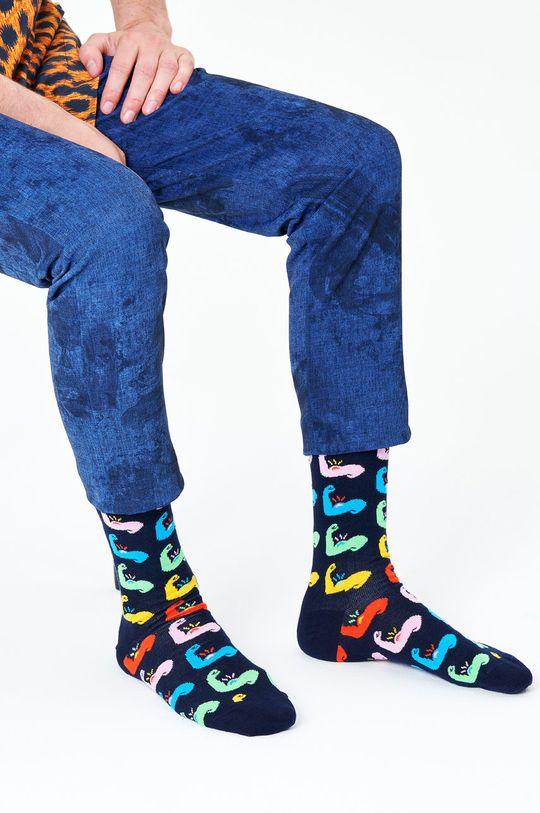 Happy Socks - Чорапи Strong тъмносин