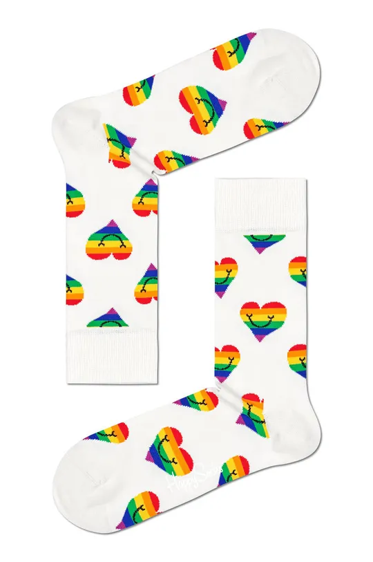 multicolor Happy Socks - Skarpety Pride Heart Męski
