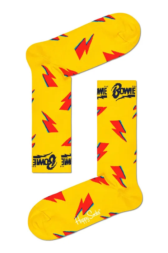 żółty Happy Socks - Skarpety Flashy Bowie Męski