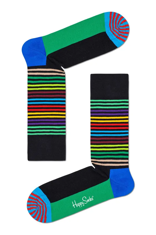 Happy Socks - Skarpety Classic Multi-Color (3-PACK) 86 % Bawełna, 2 % Elastan, 12 % Poliamid
