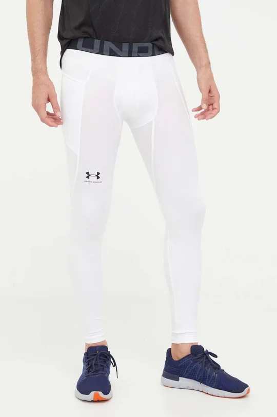 biały Under Armour legginsy treningowe Męski