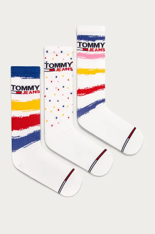 biały Tommy Jeans - Skarpetki (3-pack) 100002405 Unisex
