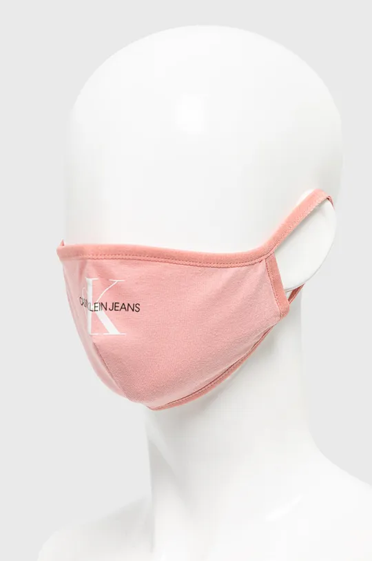 Calvin Klein Jeans - Επαναχρησιμοποιήσιμη προστατευτική μάσκα ροζ