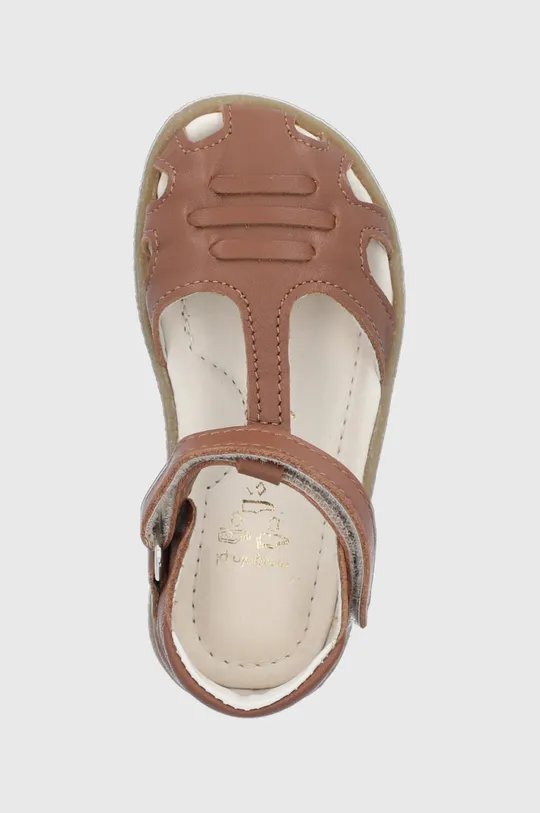 коричневый Детские кожаные сандалии Mrugała