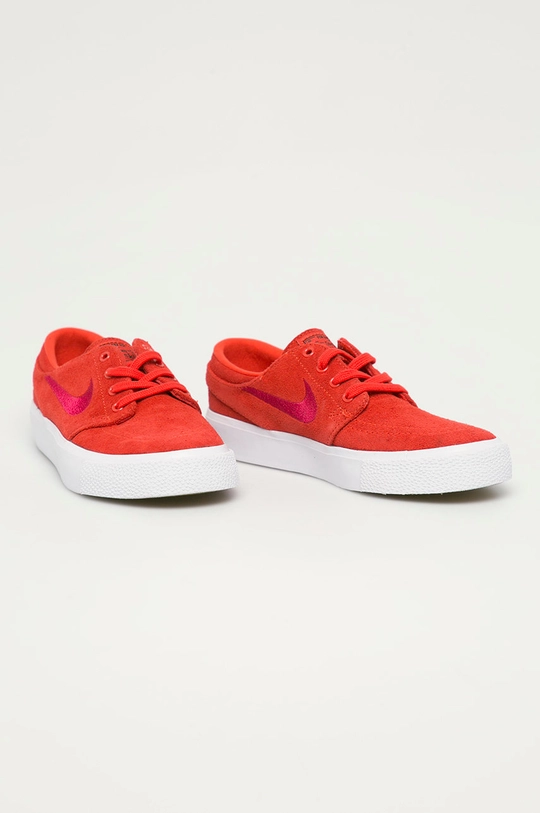 Nike Kids - Buty zamszowe dziecięce SB Janoski czerwony