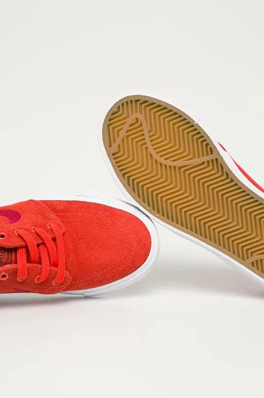 czerwony Nike Kids - Buty zamszowe dziecięce SB Janoski