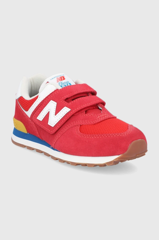 Detské topánky New Balance PV574HA2 červená