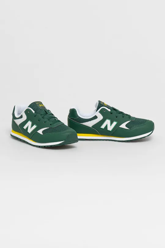 Detské topánky New Balance YC393BGR zelená