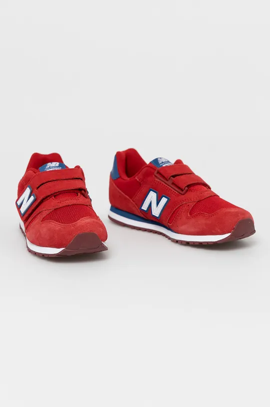 Detské topánky New Balance YV373SRW červená