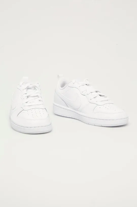 Nike Kids - Detské kožené topánky Court Borough Low biela