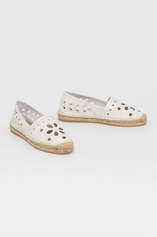 Red Valentino Espadryle skórzane brązowy