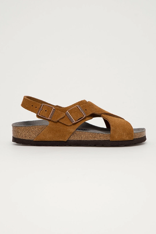 Birkenstock Sandale din piele întoarsă piele întoarsă maro 1019621