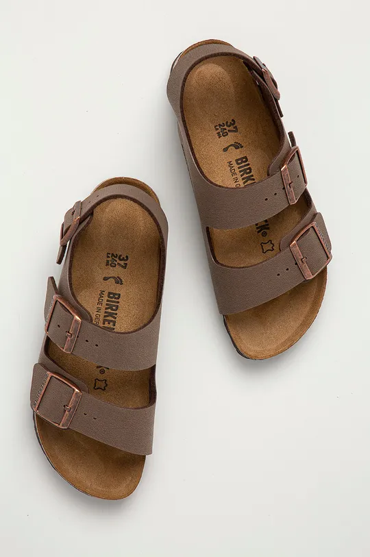 brown Birkenstock leather sandals Milano