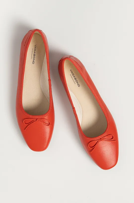 piros Vagabond Shoemakers bőr balerina cipő