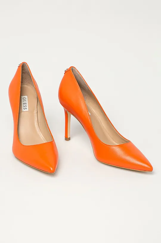 Guess - Кожаные туфли оранжевый