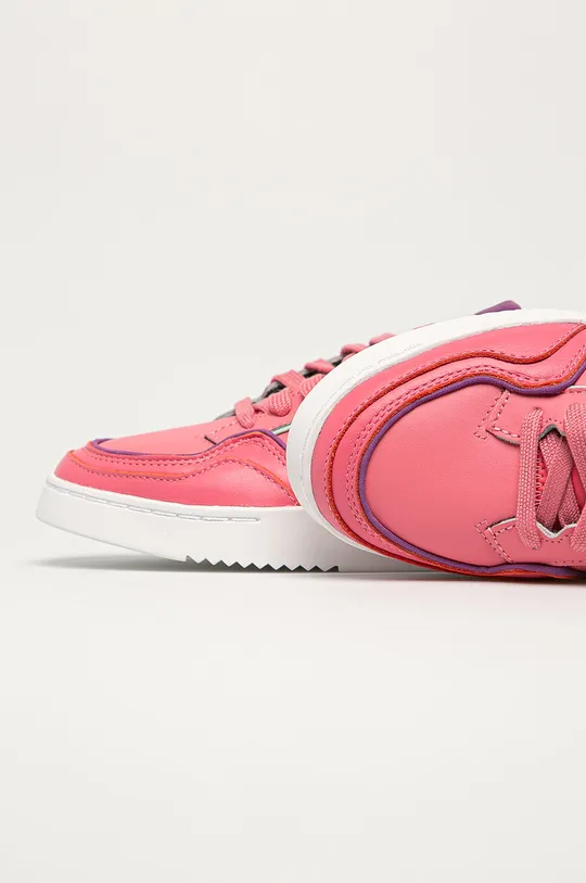 pink adidas Originals leather shoes Supercourt
