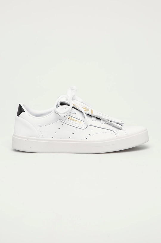 biały adidas Originals - Buty skórzane Sleek W FY5047 Damski