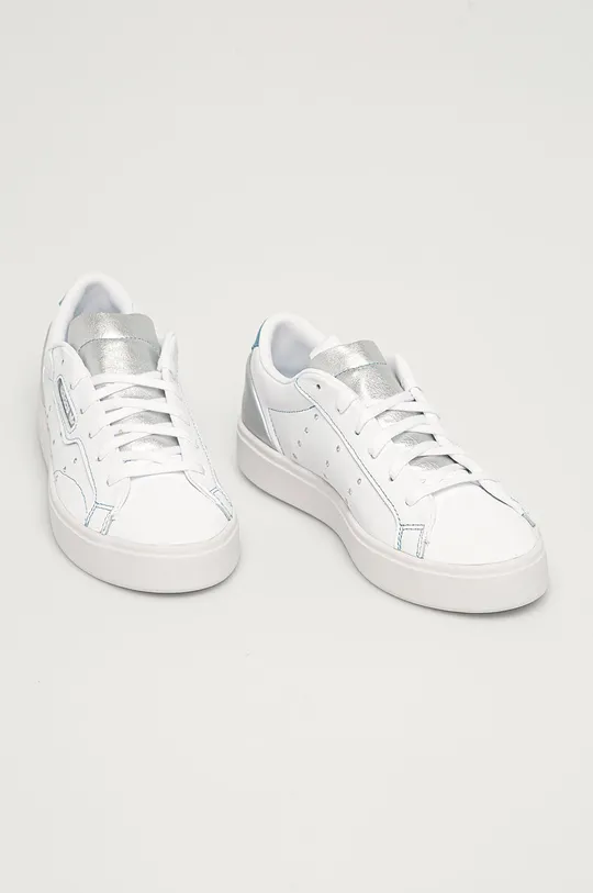 adidas Originals - Buty skórzane Sleek FY5055 biały