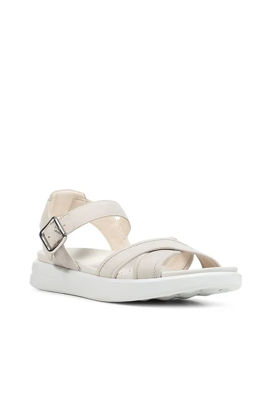 Geox - Kožené sandále biela