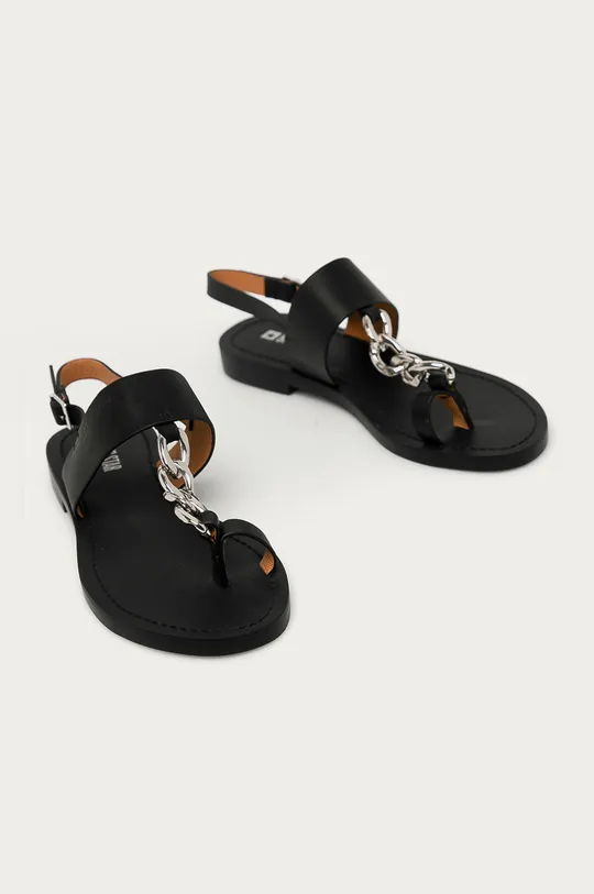 Big Star - Kožené sandále čierna