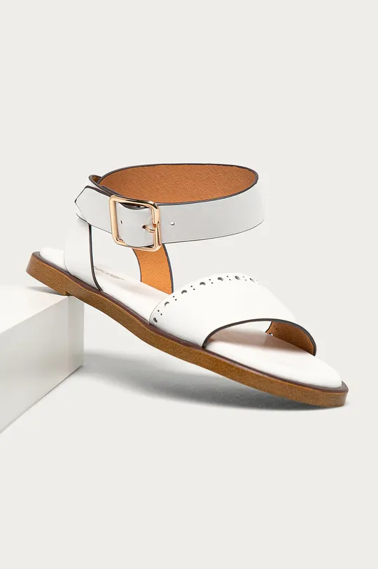 Big Star - Kožené sandále biela