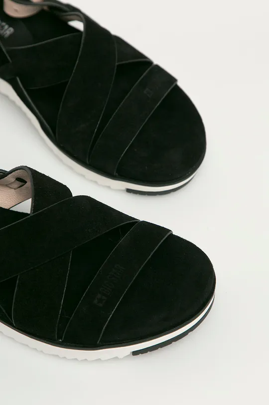 crna Big Star - Sandale od brušene kože