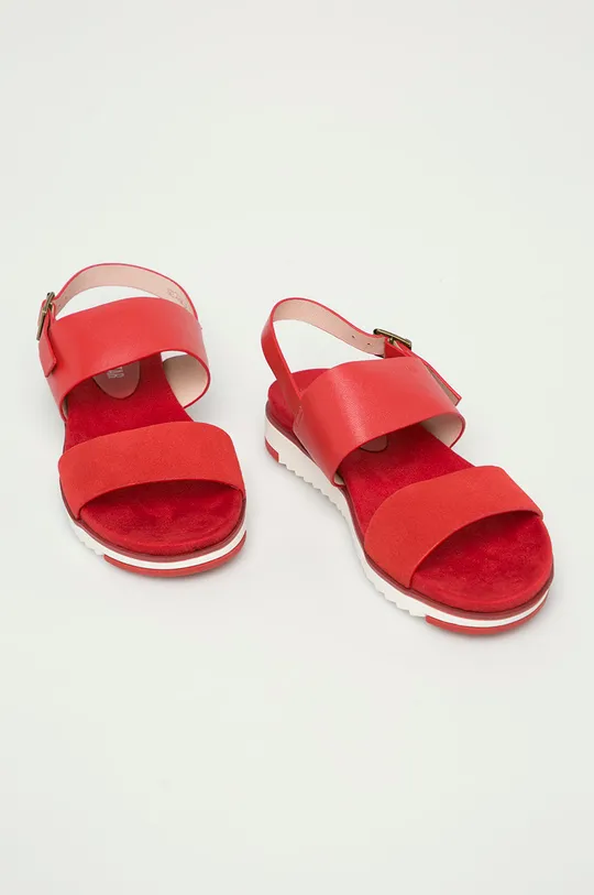 Big Star - Kožené sandále červená