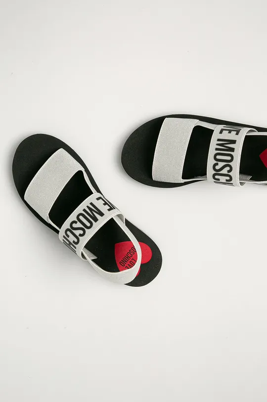 strieborná Sandále Love Moschino