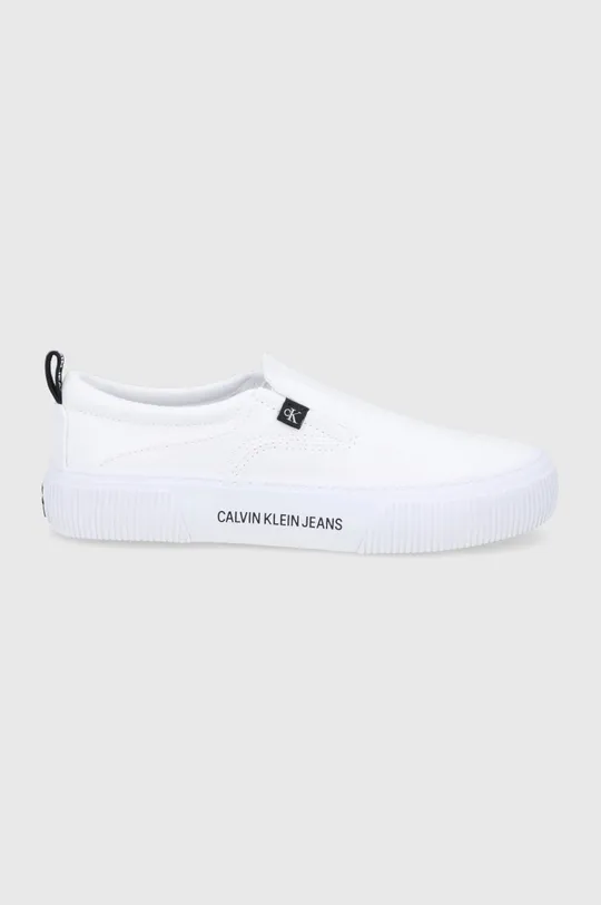 biały Calvin Klein Jeans Tenisówki YW0YW00055YAF Damski