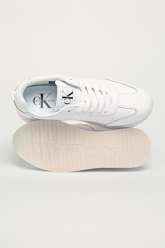 biela Calvin Klein Jeans - Kožená obuv