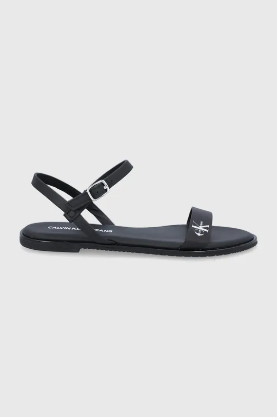 čierna Kožené sandále Calvin Klein Jeans Dámsky