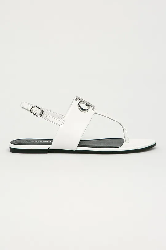 biela Calvin Klein Jeans - Kožené sandále Dámsky