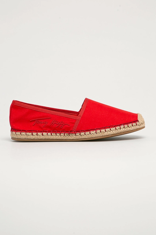 czerwony Tommy Hilfiger - Espadryle FW0FW05649 Damski