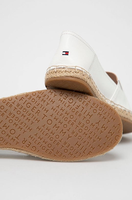 Tommy Hilfiger - Bőr espadrilles  Szár: természetes bőr Belseje: szintetikus anyag, textil Talp: szintetikus anyag