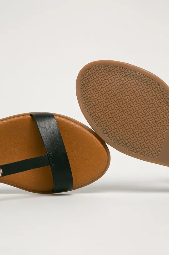 čierna Kožené sandále Tommy Hilfiger