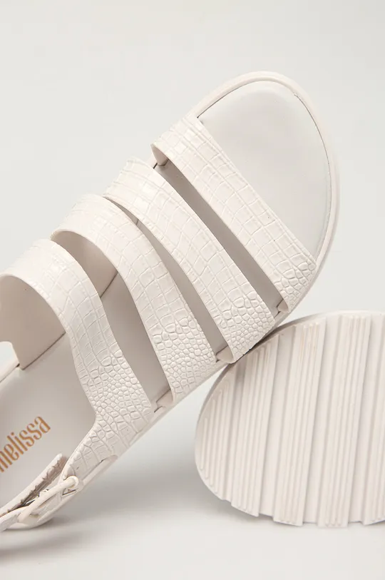 biela Melissa - Sandále Croco Platform