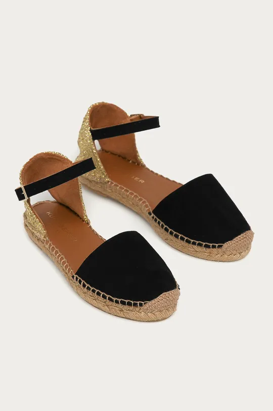 Kurt Geiger London - Semišové espadrilky Manty čierna