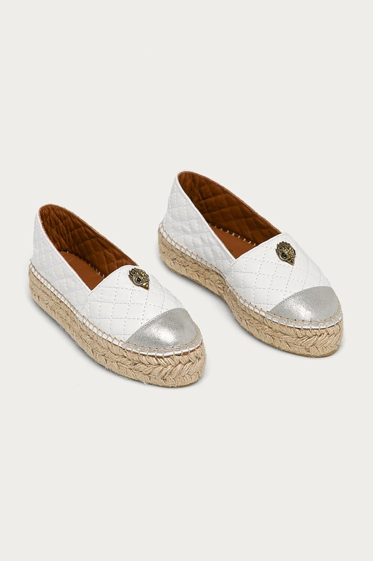 Kurt Geiger London - Espadryle skórzane Morella Eagle biały