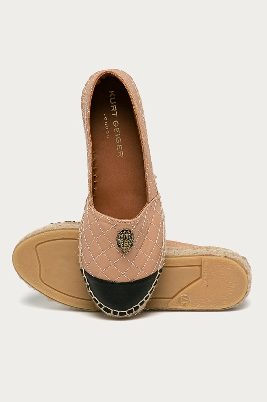 béžová Kurt Geiger London - Kožené espadrilky Morella Eagle