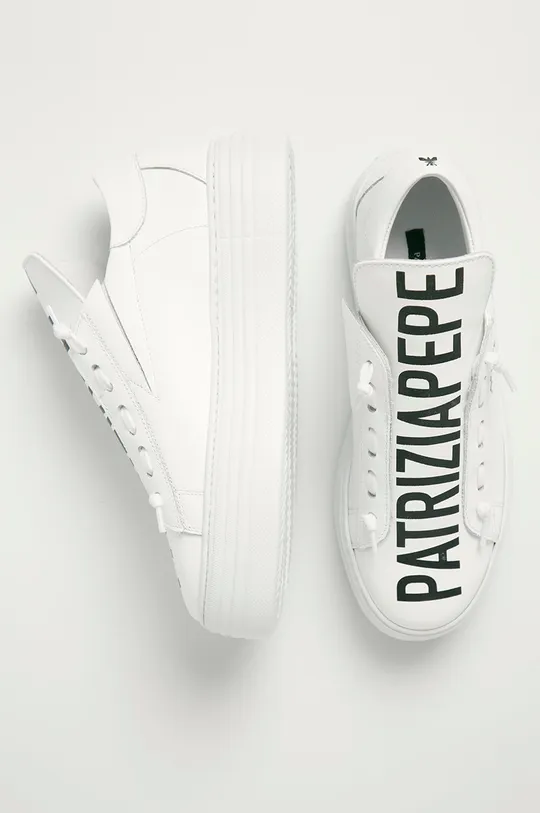 fehér Patrizia Pepe - Bőr cipő