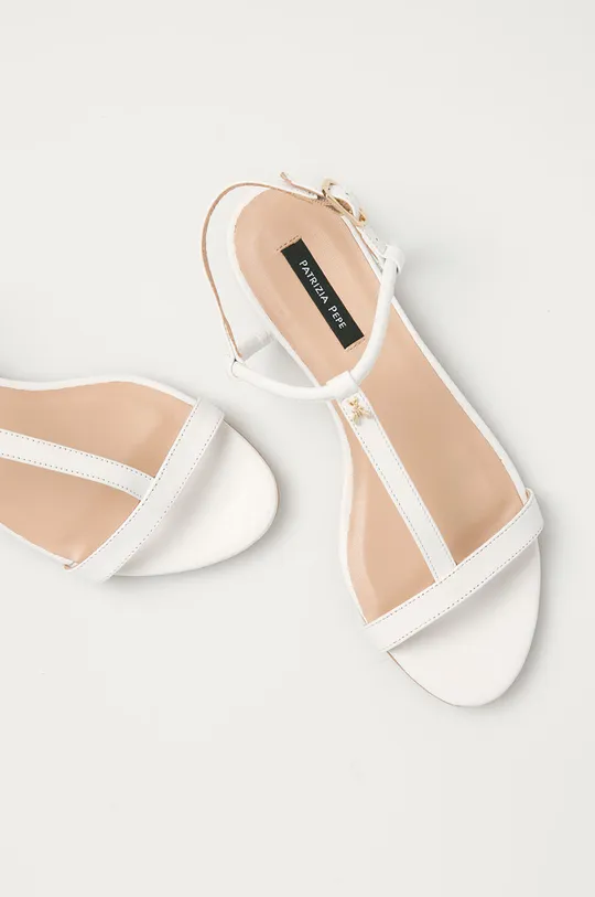 biela Patrizia Pepe - Kožené sandále